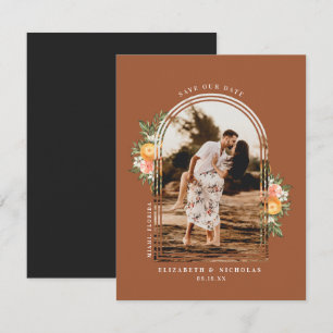 Elegant Citrus Orchard Boho Save the Date