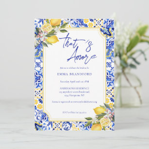 Elegant Citrus That's Amore Bridal Shower Invitation