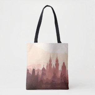 Elegant City of Prague Acrylic Artwork Tote Bag