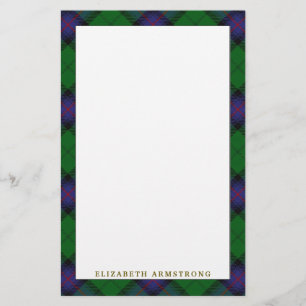 Elegant Clan Armstrong Tartan Plaid Stationery