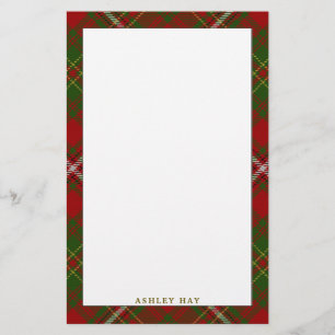 Elegant Clan Hay Tartan Plaid Stationery