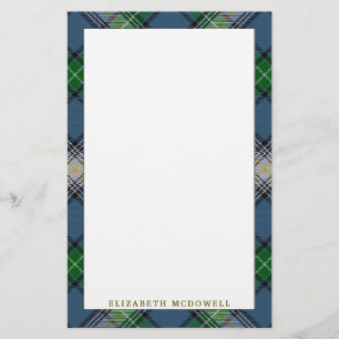 Elegant Clan MacDowall Tartan Plaid Stationery