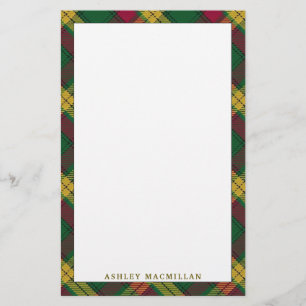 Elegant Clan MacMillan Tartan Plaid Stationery