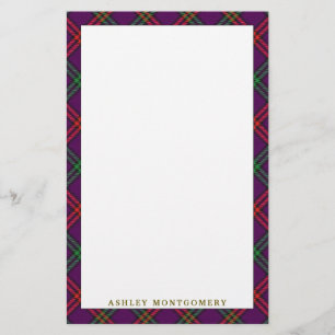 Elegant Clan Montgomery Tartan Plaid Stationery