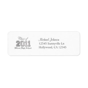 Elegant Class of 2011 Return Address Label