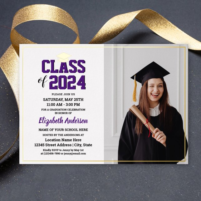 Elegant Class of 2024 Graduate Photo Graduation (Creator Uploaded)