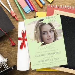 Elegant Class Of 2025 Grad Photo Graduation Party  Invitation