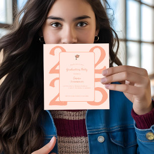 Elegant Class of 2025 Minimalist  Graduation Party Magnetic Invitation