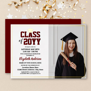 Elegant Class of 2026 Graduate Photo Graduation