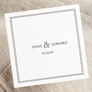 Elegant Classic Ampersand Wedding Napkins