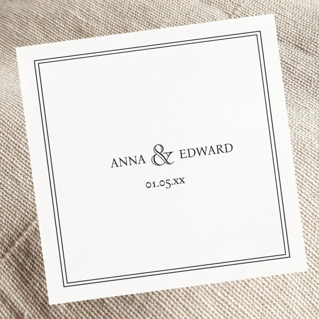 Elegant Classic Ampersand Wedding Napkins (Creator Uploaded)