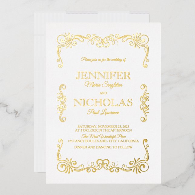Elegant Classic and Vintage Formal Wedding Design  (Envelope)