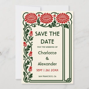 Elegant Classic Art Nouveau Wedding Save The Date