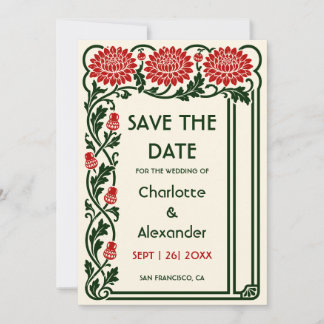Elegant Classic Art Nouveau Wedding Save The Date