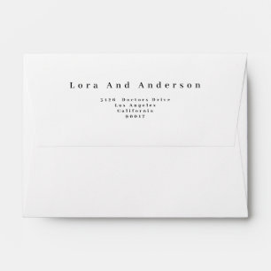 Elegant Classic Black and White Caligraphy Wedding Envelope