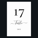 Elegant Classic Black and White Caligraphy Wedding Table Number<br><div class="desc">Capture the timeless beauty of love with this elegant black and white wedding photo, featuring intricate calligraphy. Perfect for couples seeking a sophisticated and classic touch for their special day, this beautiful image is ideal for wedding invitations, decor, or personal keepsakes. The contrast of black and white enhances the romantic...</div>