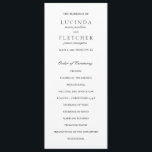 Elegant Classic Black and White Formal Wedding Program<br><div class="desc">Elegant black and white wedding program featuring a simple and minimal design with the names of the bride and groom in a traditional serif font and the middle and last names in an elegant calligraphy script.  A classic style that is perfect for a formal wedding.</div>