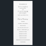 Elegant Classic Black and White Formal Wedding Program<br><div class="desc">Elegant black and white wedding program featuring a simple and minimal design with the names of the bride and groom in a traditional serif font and the middle and last names in an elegant calligraphy script.  A classic style that is perfect for a formal wedding.</div>