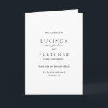 Elegant Classic Black White Formal Wedding Program<br><div class="desc">Elegant black and white folded wedding program featuring a simple and minimal design with the names of the bride and groom in a traditional serif font and the middle and last names in an elegant calligraphy script.  A classic style that is perfect for a formal wedding.</div>