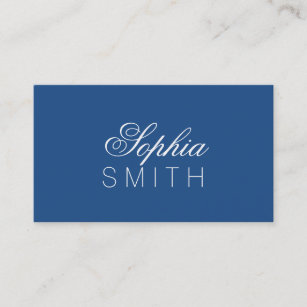 Elegant Classic Blue - Enter your name Business Card