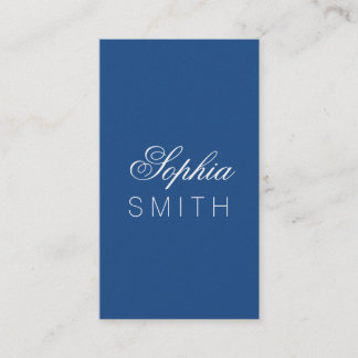 Elegant Classic Blue - Enter your name Business Card