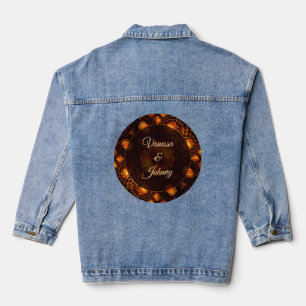 Elegant Classic Boho Modern Gold #901 Wedding Denim Jacket