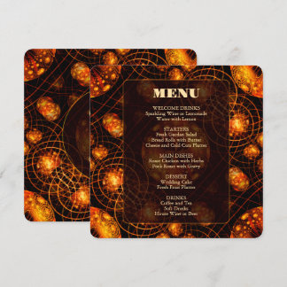 Elegant Classic Boho Modern Gold #901 Wedding Menu