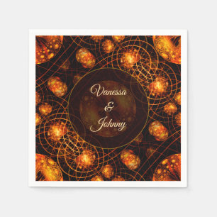 Elegant Classic Boho Modern Gold #901 Wedding Napkin