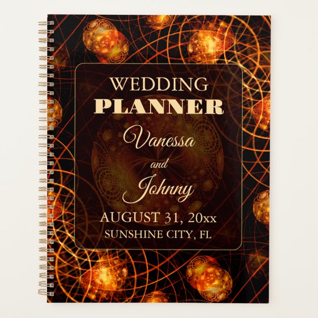 Elegant Classic Boho Modern Gold #901 Wedding Planner (Front)
