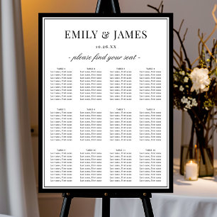Elegant Classic Border Wedding Seating Chart