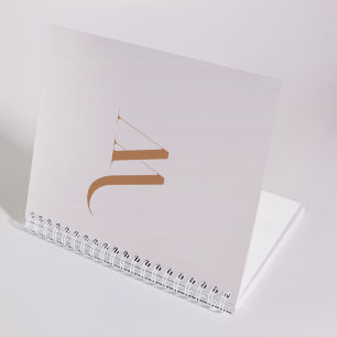 Elegant Classic Brown Typography Professional Notebook