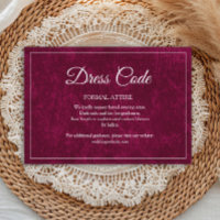 Elegant Classic Burgundy Berry Wedding Dress Code