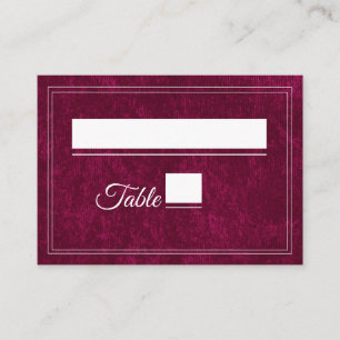 Elegant Classic Burgundy Berry Wedding Place Card