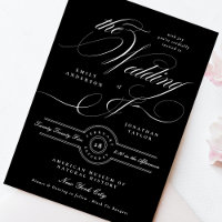 Elegant Classic Calligraphy | Black Tie Wedding