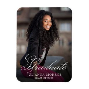 Elegant Classic Calligraphy Graduate  Magnet