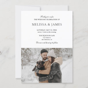 Elegant Classic Calligraphy Photo QR Code Invitation