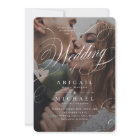 Elegant classic calligraphy photo wedding 