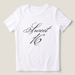 Elegant Classic Calligraphy Sweet 16 Tri-Blend Shirt