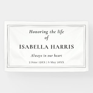 Elegant Classic Celebration of Life Design Banner