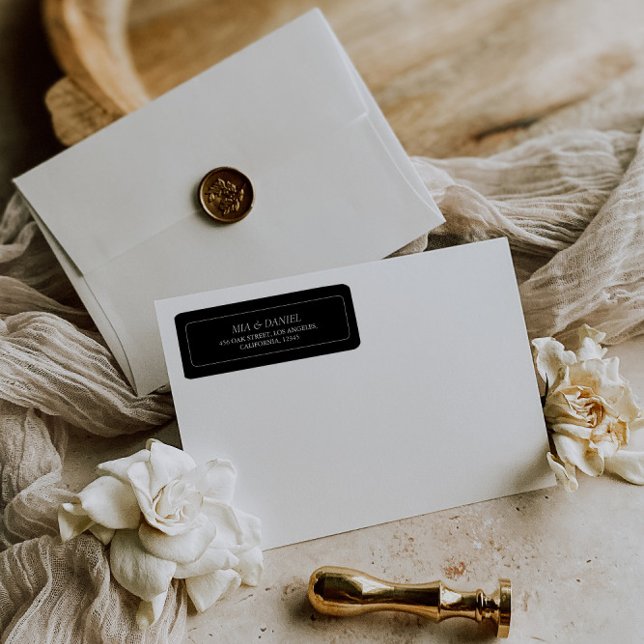 Elegant Classic Chic Black Return Address Label (Elegant Classic Chic Black Return Address Label)