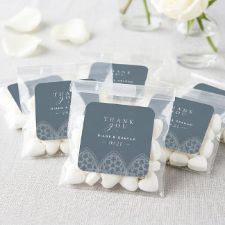 Elegant Classic Chic Cathedral Orion Blue Wedding Square Sticker