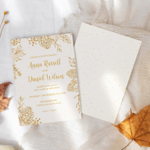 Elegant Classic Christmas Wedding Invitation