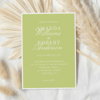 Elegant Classic Citrus Green Old Money Wedding