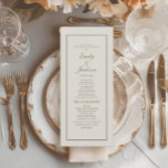 Elegant Classic Cream Brown Script Wedding Program<br><div class="desc">Elegant and modern two-sided classic cream with a brown script font wedding program.  Contact us for help with customisation or matching products.</div>