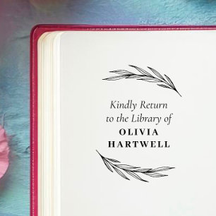 Elegant & Classic Custom Book  Self-inking Stamp