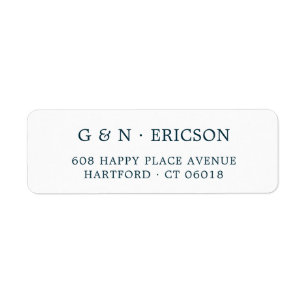 Elegant Classic Deep Teal Wedding Return Address Label