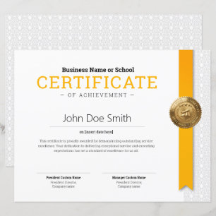 Elegant Classic Diploma Certificate gold foil seal