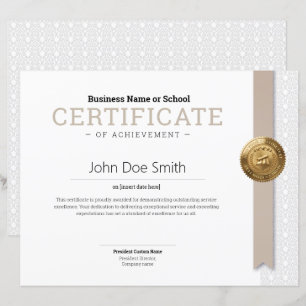 Elegant Classic Diploma Certificate gold foil seal