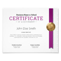 Elegant Classic Diploma Certificate gold foil seal
