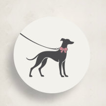 Elegant Classic Dog Walker Logo Sticker